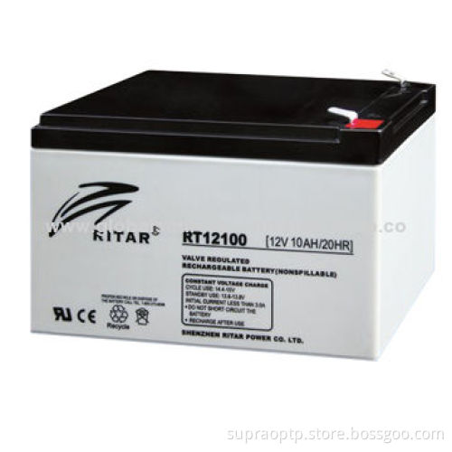 12V/10Ah Sealed Lead-acid Deep Cycle Battery for UPS and EPS, Solar, Switch, Safe and Reliable